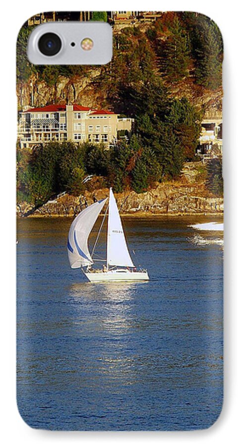 Sailboat iPhone 8 Case featuring the photograph Sailboat in Vancouver by Robert Meanor