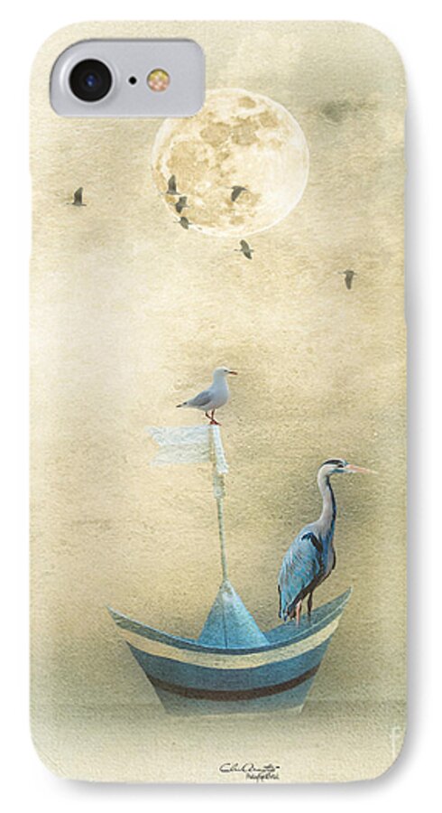 Watercolour iPhone 8 Case featuring the painting Sailing by the Moon by Chris Armytage
