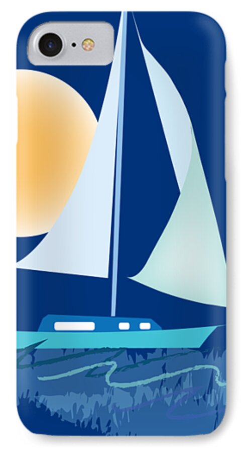 Beach iPhone 8 Case featuring the digital art Sailing Day by Gina Harrison
