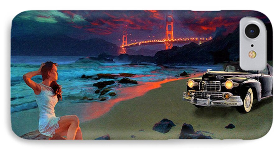 San Francisco iPhone 8 Case featuring the digital art San Francisco Sunrise by Michael Cleere