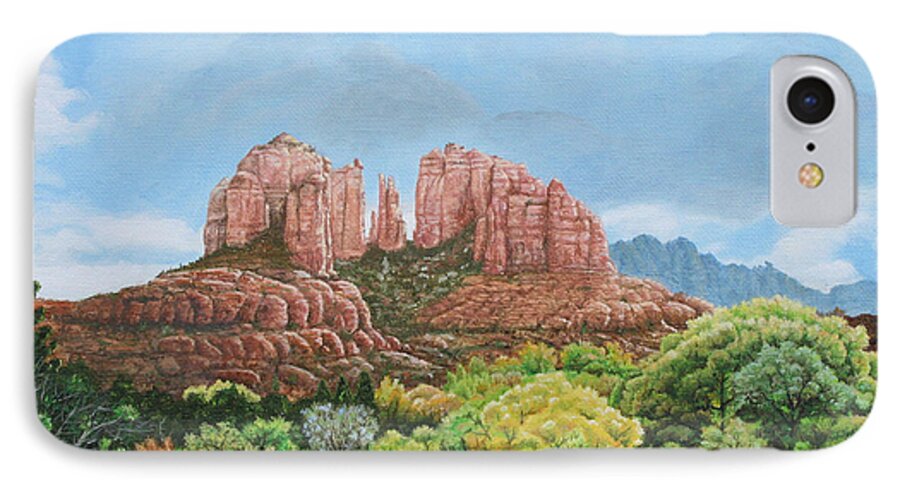 Sedona iPhone 8 Case featuring the painting Sedona AZ by Mike Ivey