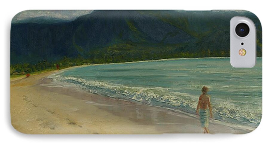 Hanalei iPhone 8 Case featuring the painting She Looks Straight Ahead by Laura Toth