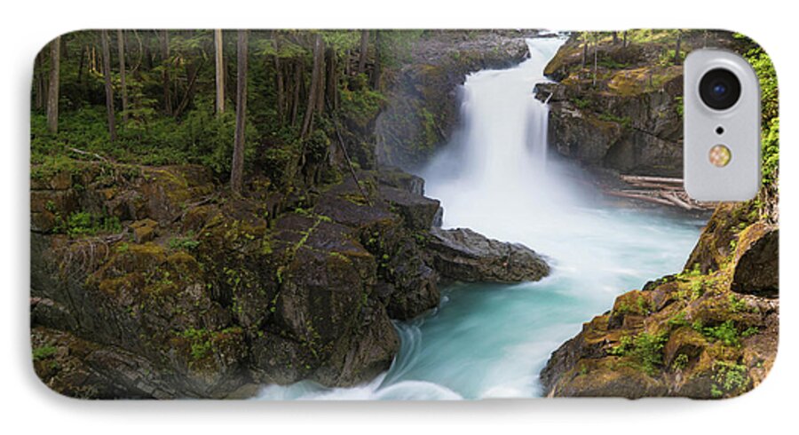 Mount Rainier National Park iPhone 8 Case featuring the photograph Silver Falls Washington by Brian Bonham