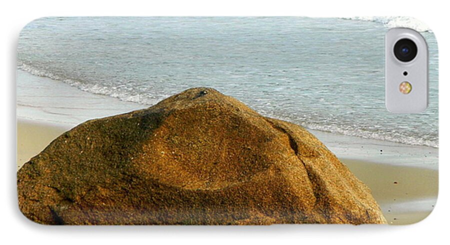 Rock iPhone 8 Case featuring the photograph Sleeping Giant at Marthas Vineyard by Kathy Barney