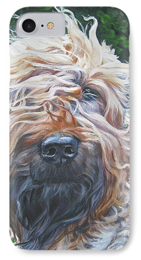 Soft Coated Wheaten Terrier iPhone 8 Case featuring the painting Soft Coated Wheaten Terrier by Lee Ann Shepard