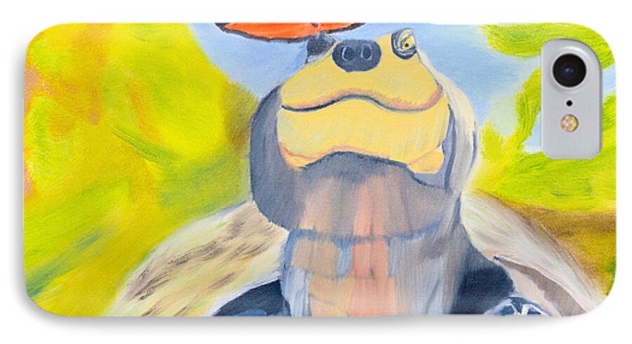 Turtle iPhone 8 Case featuring the painting Solace by Meryl Goudey