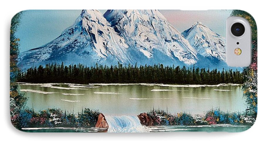 Rockies iPhone 8 Case featuring the painting Spring in Colorado by Vickie Scarlett-Fisher