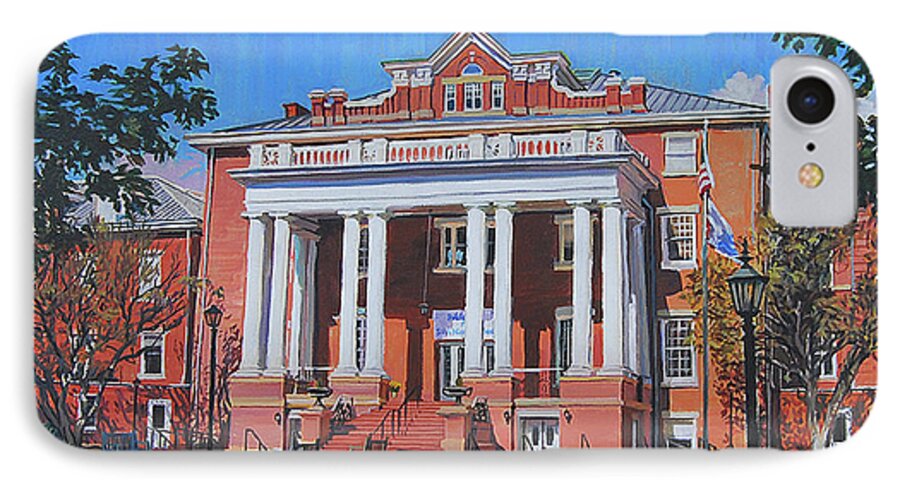 St Marys School iPhone 8 Case featuring the painting St Marys School by Tommy Midyette