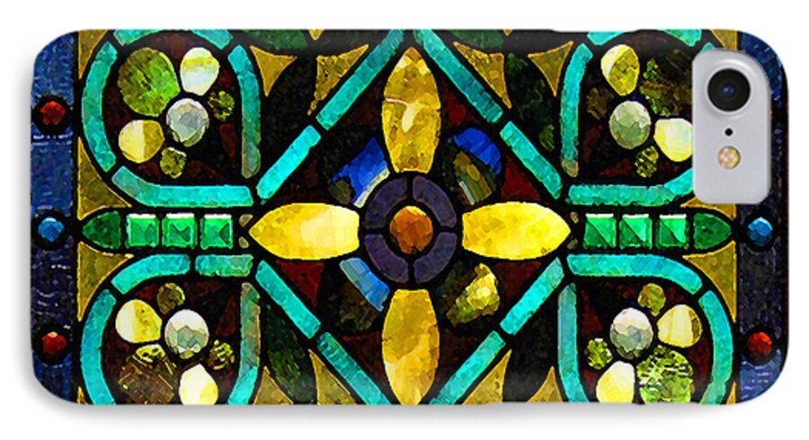 Stained Glass iPhone 8 Case featuring the photograph Stained Glass 1 by Timothy Bulone