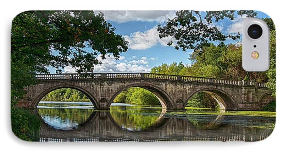 Blue iPhone 8 Case featuring the photograph Stone Bridge Over The River 590 by Ricardos Creations