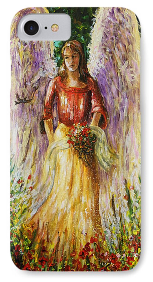 Summer Angel iPhone 8 Case featuring the painting Summer Angel by Dariusz Orszulik