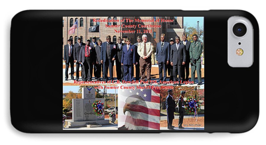 Memorial Of Honor iPhone 8 Case featuring the photograph Sumter County Memorial of Honor by Jerry Battle