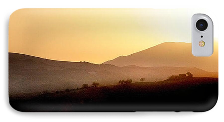 Landscape iPhone 8 Case featuring the photograph Sunrise at Pastelero near Villanueva de la Concepcion Malaga region spain by Mal Bray