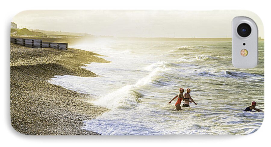 England iPhone 8 Case featuring the photograph The Bathers by Russell Styles