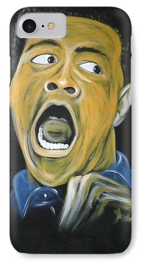 Ali iPhone 8 Case featuring the painting The Greatest by Jenny Pickens