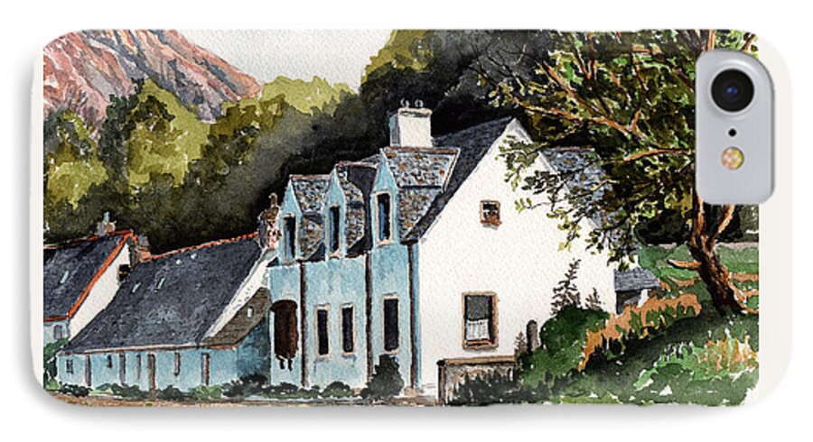 Tim iPhone 8 Case featuring the painting The Inn Scotland by Timithy L Gordon