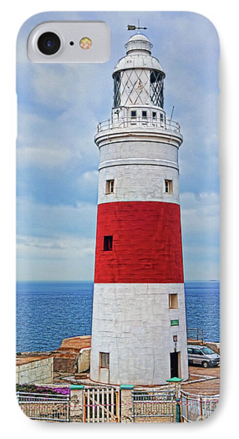 Travel iPhone 8 Case featuring the photograph The Lighthouse at Europa Point by Sue Melvin