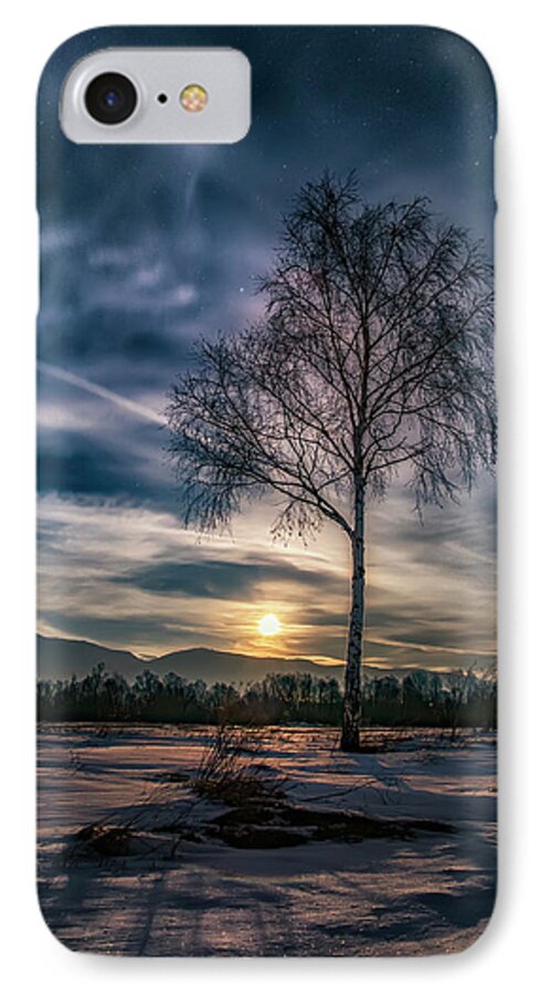 Landscape iPhone 8 Case featuring the photograph The lonely birch by Plamen Petkov