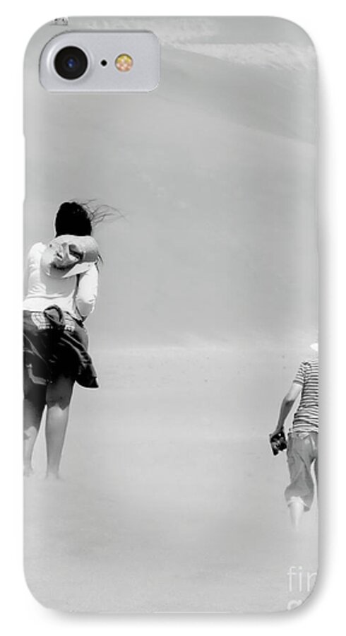 Digital Black And White Photo iPhone 8 Case featuring the photograph The Men Return by Tim Richards