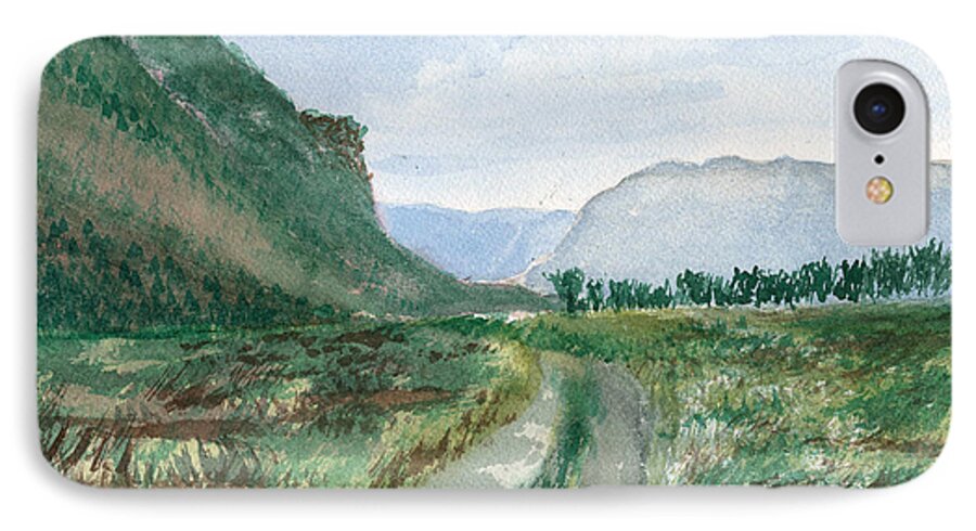 Kootenai iPhone 8 Case featuring the painting Trail To Canada by Victor Vosen