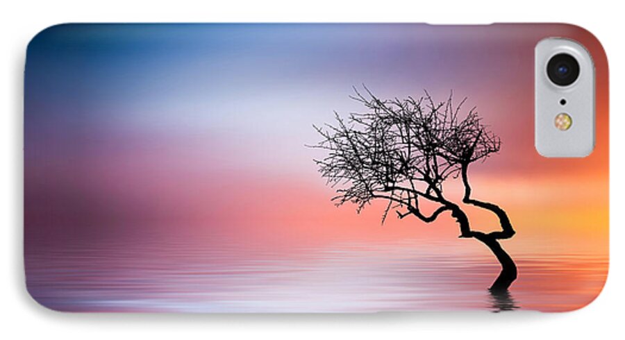 Autumn iPhone 8 Case featuring the photograph Tree at lake by Bess Hamiti