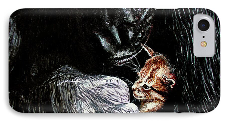 Gorillia iPhone 8 Case featuring the painting Tribute to Koko by Stan Hamilton