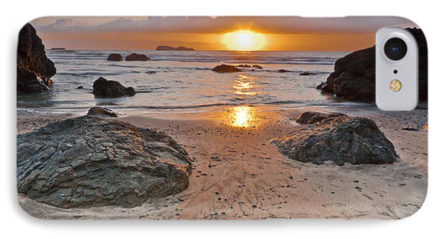 Trinidad State Beach iPhone 8 Case featuring the photograph Trinidad State Beach Sunset by Greg Nyquist