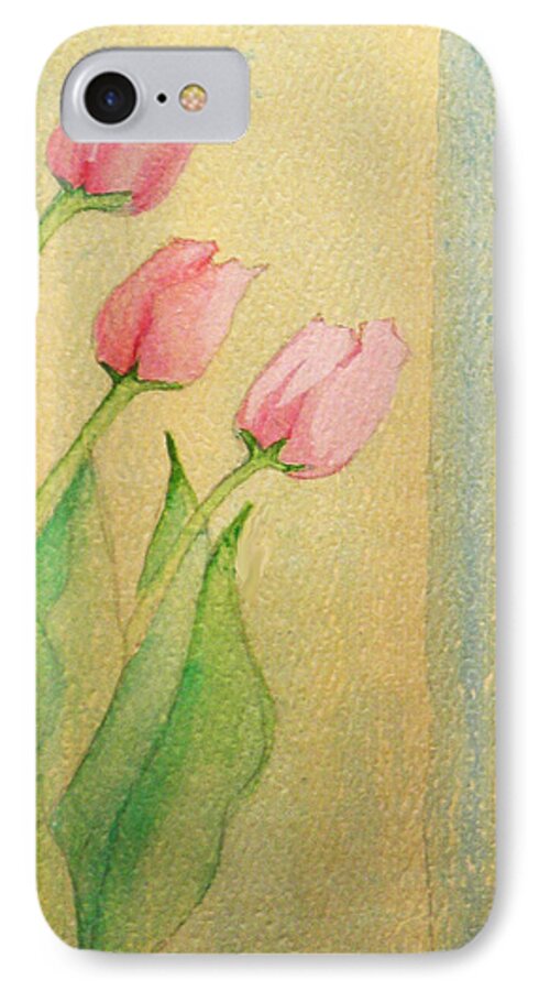 Flowers iPhone 8 Case featuring the painting Tulips by Gloria Dietz-Kiebron