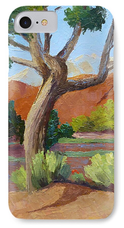 Twisted Tree iPhone 8 Case featuring the painting Twisted by Susan Woodward