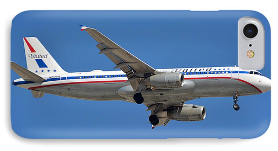 Airplane iPhone 8 Case featuring the photograph United Airlines Airbus A320 Friend Ship N475UA Sky Harbor March 24 2015 by Brian Lockett