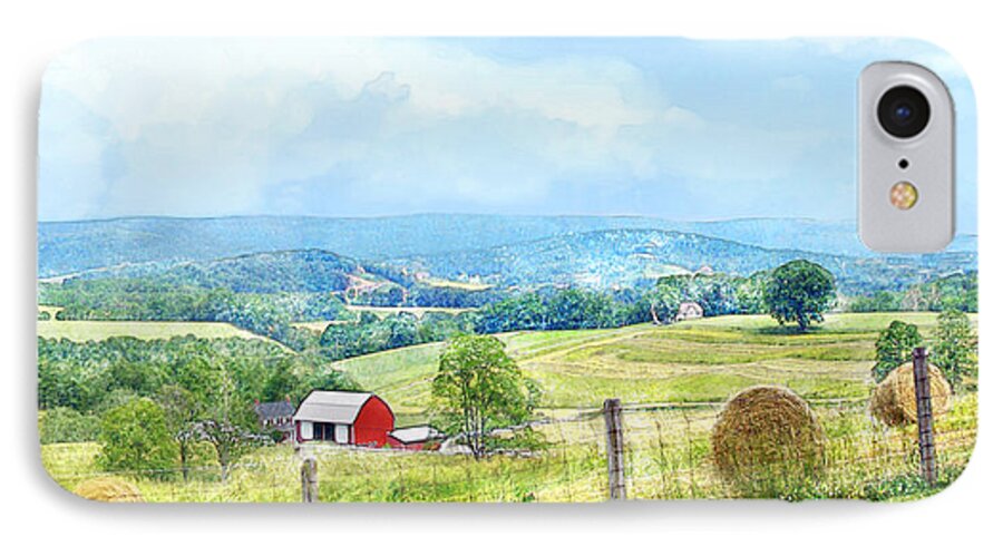 Valley iPhone 8 Case featuring the photograph Valley Farm by Frances Miller
