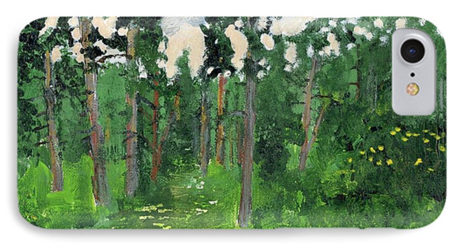 Black Hills iPhone 8 Case featuring the painting Valley Walk by Rodger Ellingson