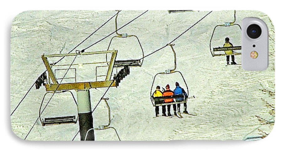 Ski Lift Canvas Prints iPhone 8 Case featuring the photograph Wanna Lift by Wendy McKennon
