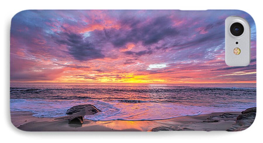 Stunning iPhone 8 Case featuring the photograph Windansea Beach Sunset by Mark Whitt