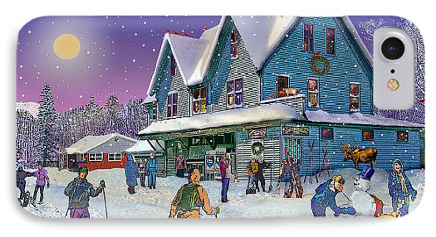 Winter iPhone 8 Case featuring the photograph Winter in Campton Village by Nancy Griswold