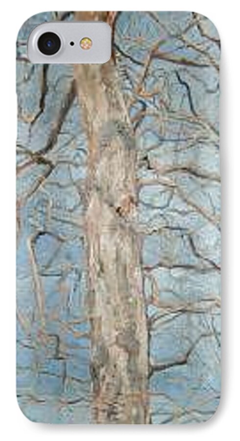 Tree iPhone 8 Case featuring the painting Winter Morning by Leah Tomaino