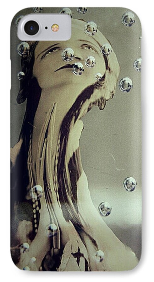 Girl iPhone 8 Case featuring the digital art Wishful Thinking by Delight Worthyn
