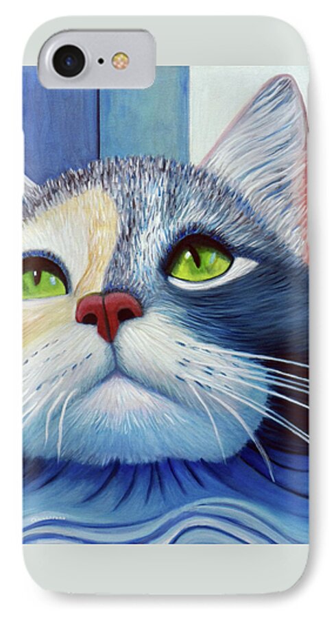 Cat iPhone 8 Case featuring the painting Wishing on a Star by Brian Commerford