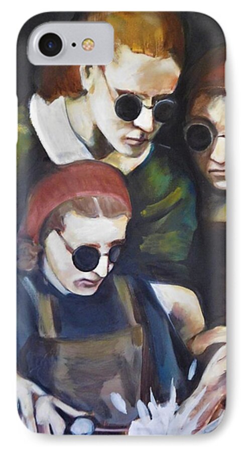 Women iPhone 8 Case featuring the painting Women's Work by Irena Mohr