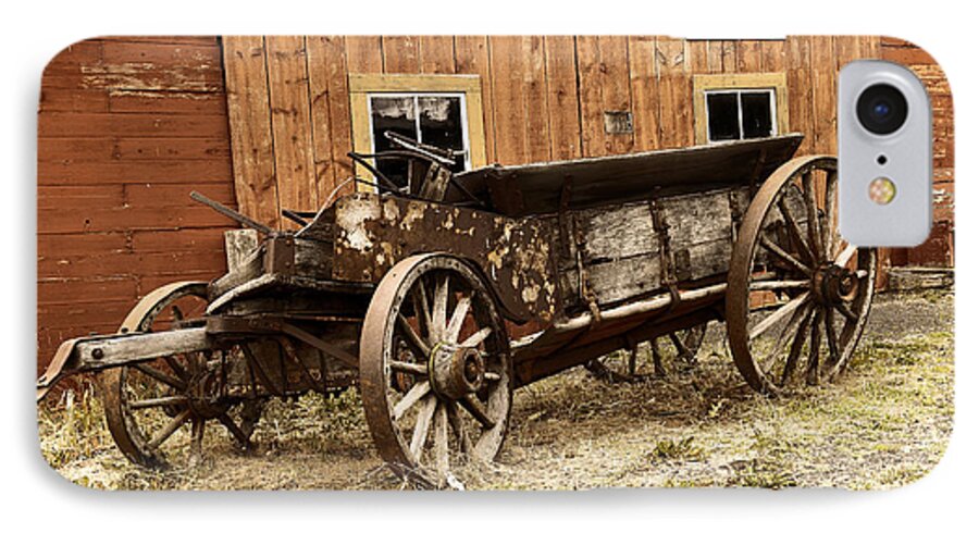 Wagon iPhone 8 Case featuring the photograph Wooden wagon by Jeff Swan