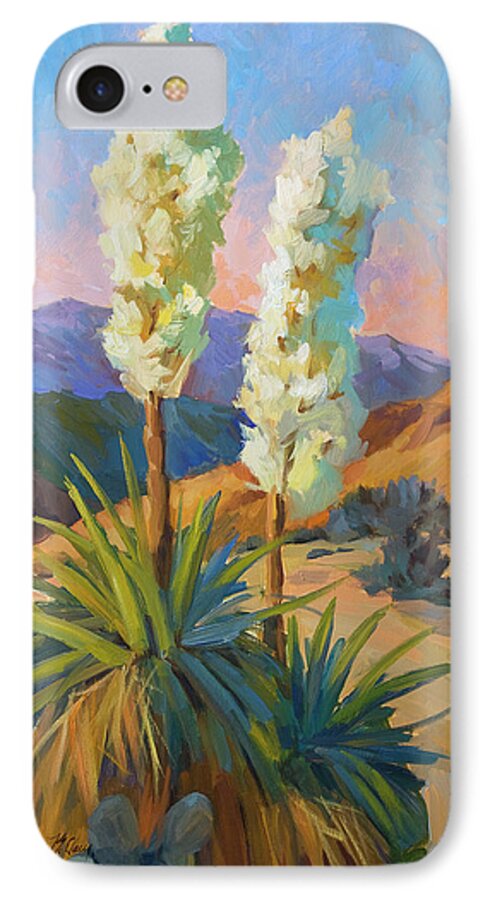 Yuccas iPhone 8 Case featuring the painting Yuccas by Diane McClary