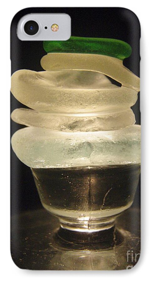 Zen Environmental Glass Sculpture Light iPhone 8 Case featuring the photograph Zen Light by Kristine Nora