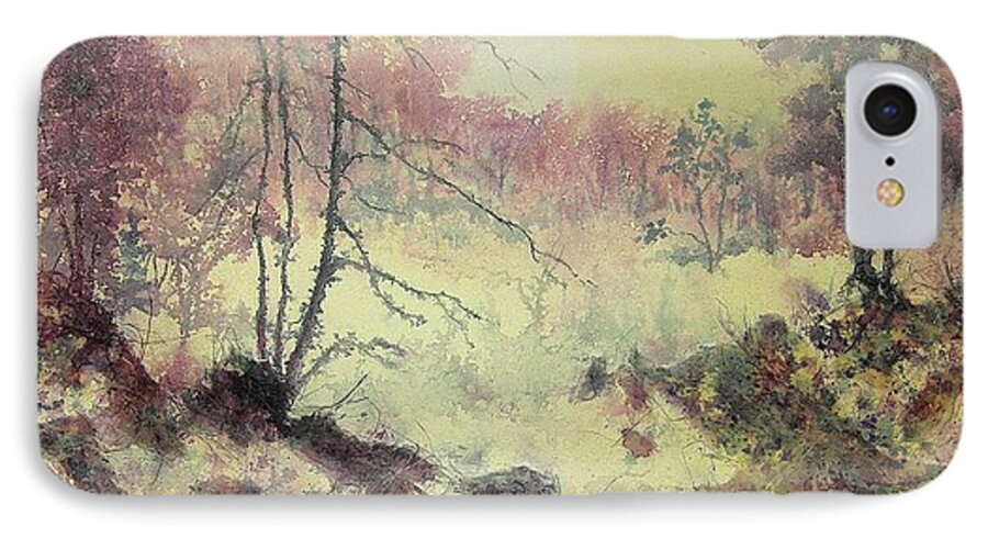 Watercolor iPhone 8 Case featuring the painting Woods and Wetlands #2 by Carolyn Rosenberger