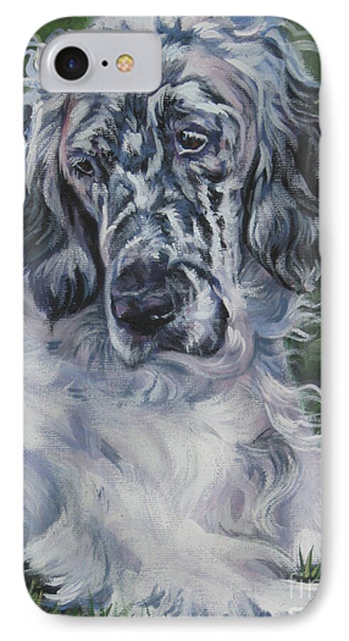 English Setter iPhone 8 Case featuring the painting English Setter #2 by Lee Ann Shepard