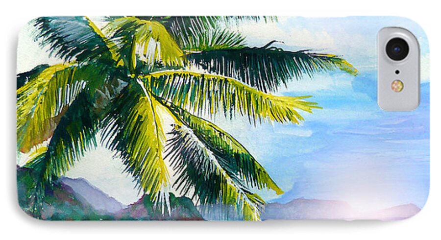 Beach iPhone 8 Case featuring the painting Beach Scene by Curtiss Shaffer