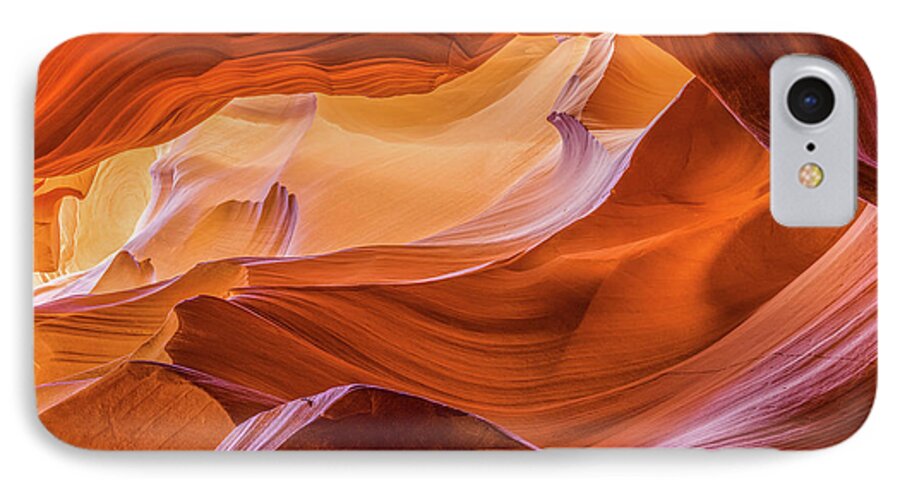 Antelope Canyon iPhone 8 Case featuring the photograph Waves of Stone by Carl Amoth