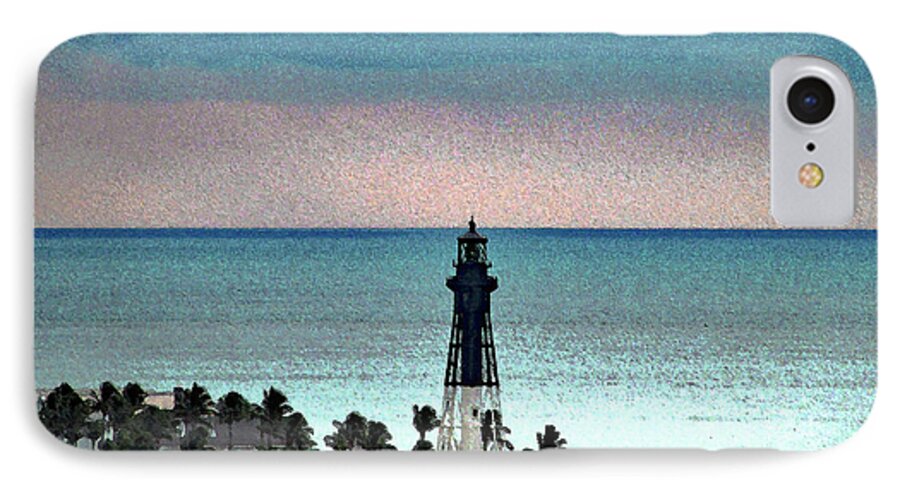 Lighthouse iPhone 8 Case featuring the photograph Lighthouse at Hillsboro Beach Florida by Corinne Carroll