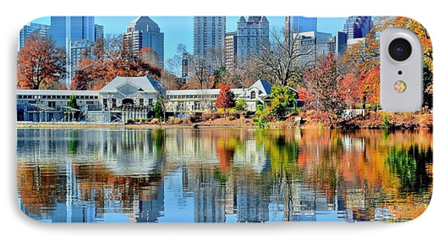 Atlanta iPhone 8 Case featuring the photograph Atlanta Reflected by Frozen in Time Fine Art Photography