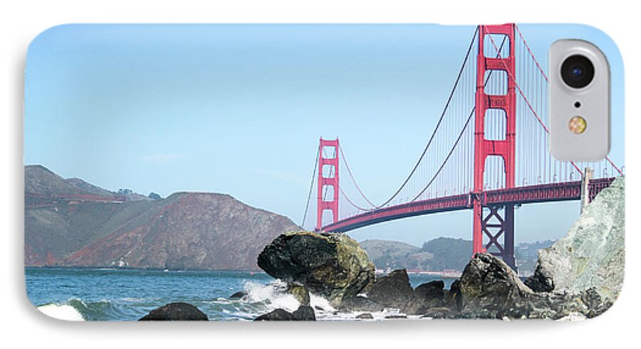 San Fransisco iPhone 8 Case featuring the photograph Golden Gate Beach by Wilko van de Kamp Fine Photo Art