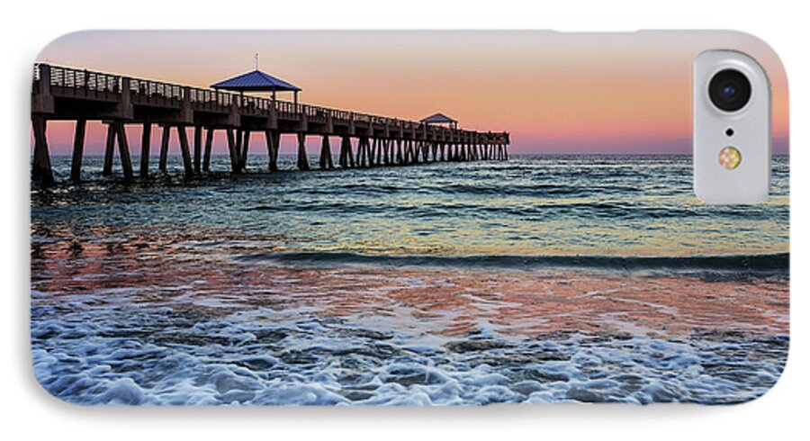 Pier iPhone 8 Case featuring the photograph Morning Rush by Laura Fasulo